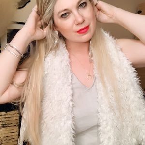 Anthropologie Faux Fur Suede Fuzzy Vest